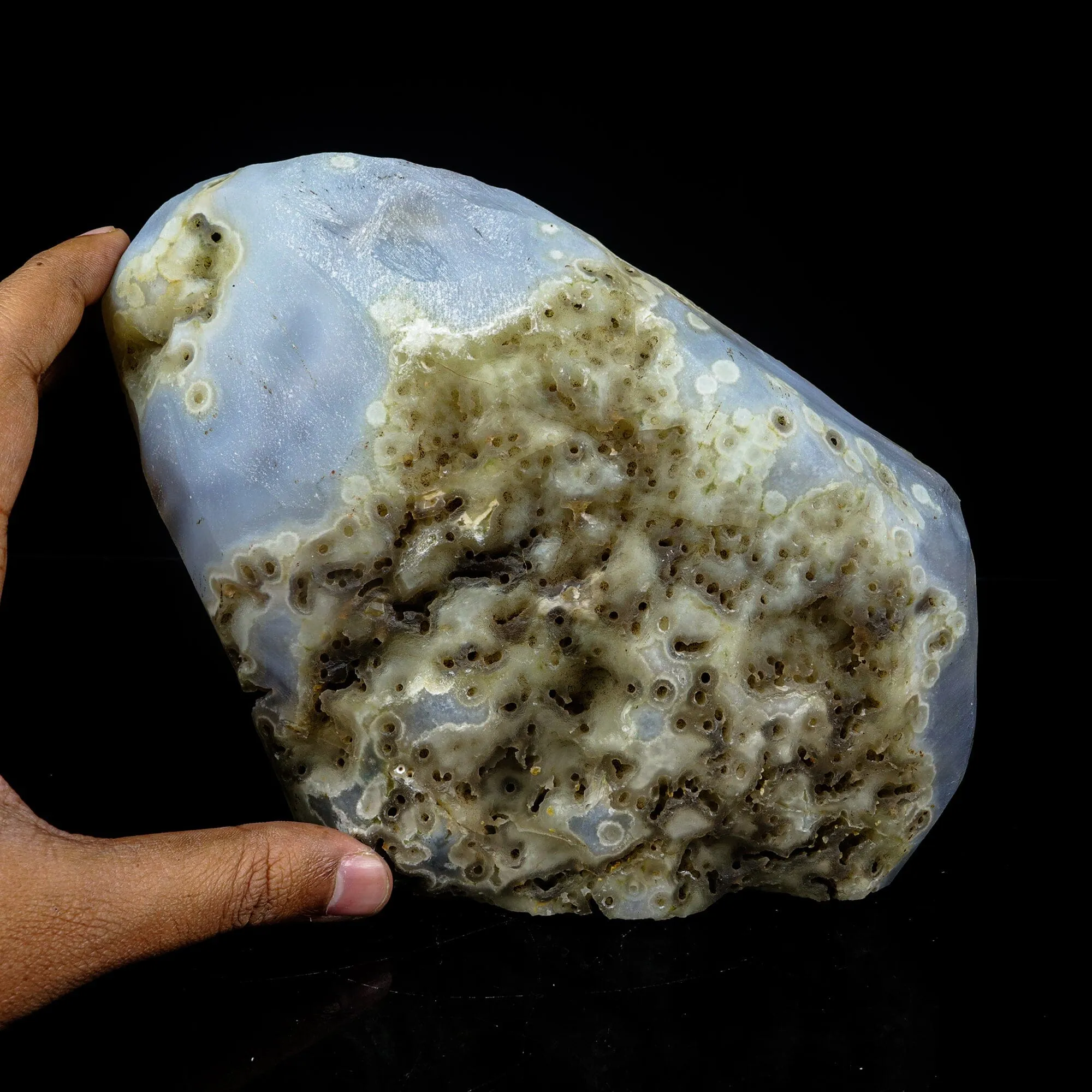 Rare Botryoidal Agatized Chalcedony Mineral Specimen – Natural Indian Crystal Cluster for Collectors - image 4