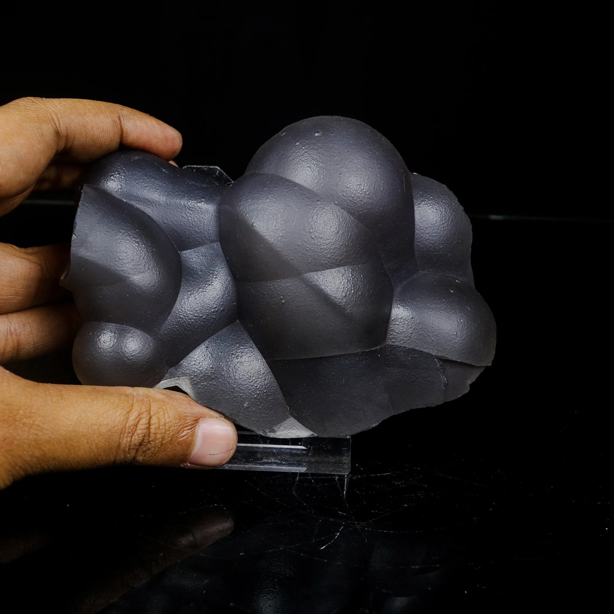 Rare Botryoidal Agatized Chalcedony Mineral Specimen – Natural Indian Crystal Cluster for Collectors - image 4