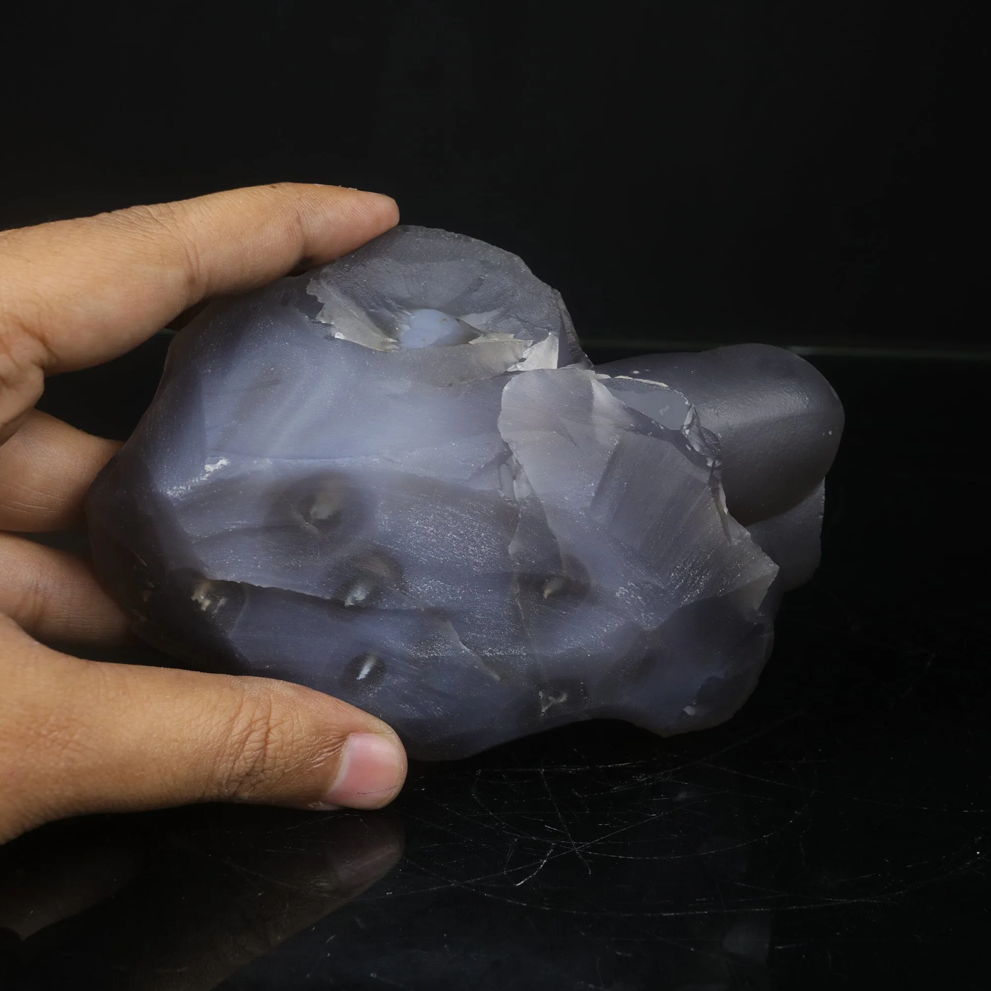 Rare Botryoidal Agatized Chalcedony Mineral Specimen – Natural Indian Crystal Cluster for Collectors - image 5