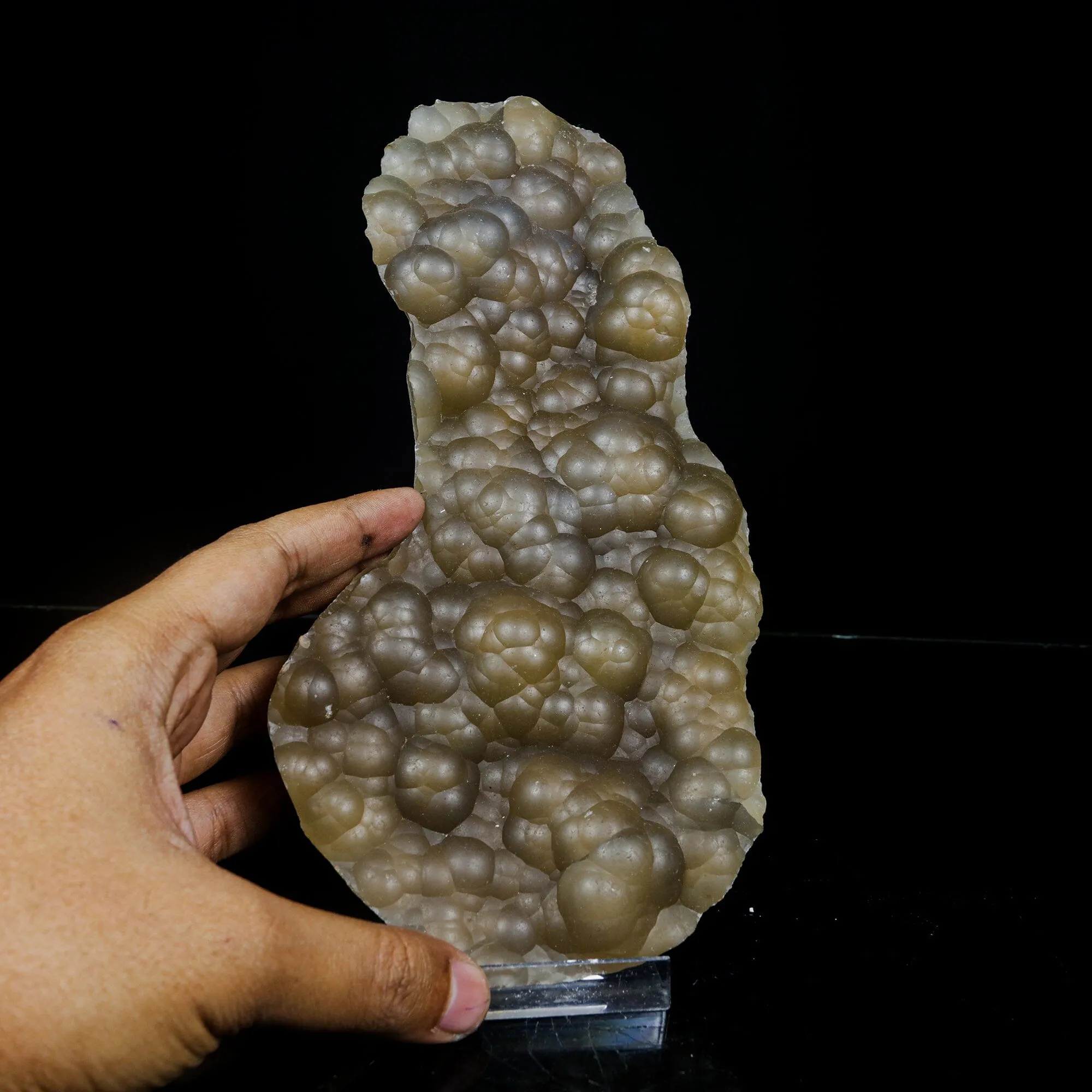 Rare Botryoidal Agatized Chalcedony Mineral Specimen – Natural Indian Crystal Cluster for Collectors - image 4