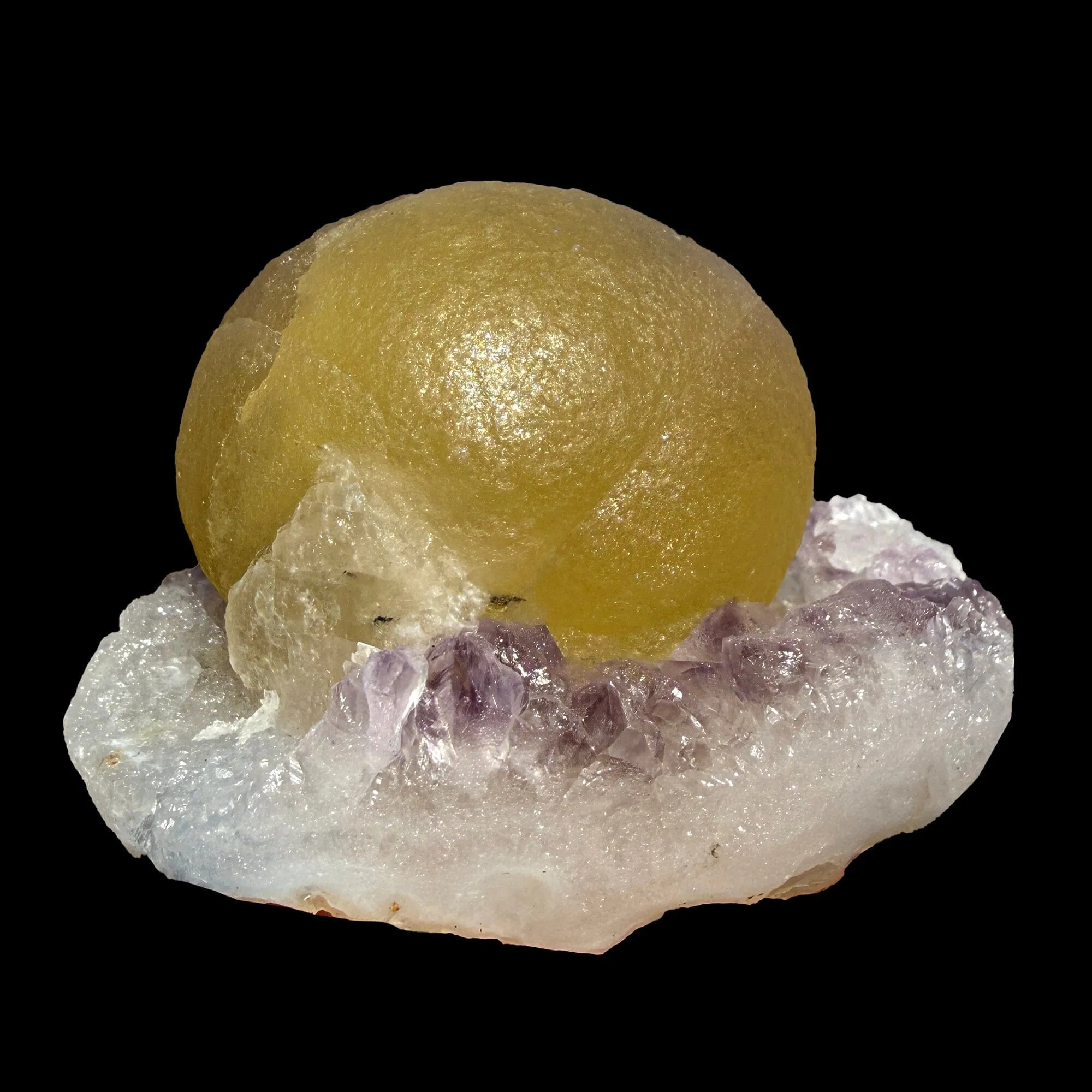 Rare Botryoidal Fluorite on Amethyst Cluster – Top Grade Indian Zeolite Mineral Specimen | Collector - image 2