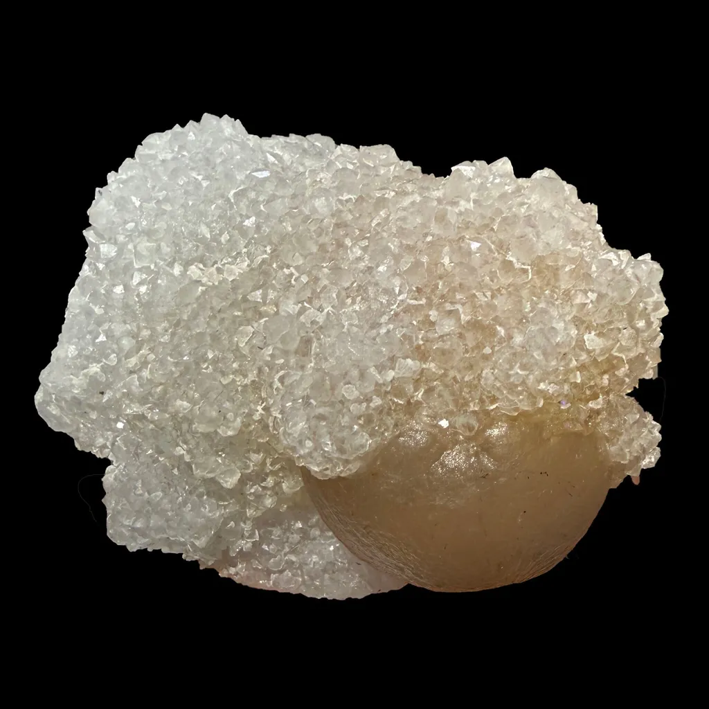 Rare Botryoidal Fluorite on Druzy Quartz Matrix – Premium Indian Mineral Specimen from Madhya Pradesh - image 7