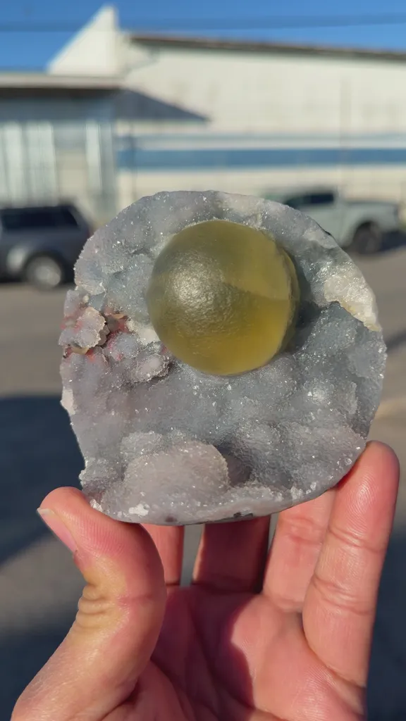 Rare Botryoidal Fluorite on Quartz Crystal Cluster – Nashik India Natural Mineral Specimen - image 6