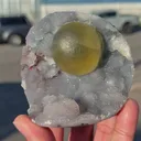 Rare Botryoidal Fluorite on Quartz Crystal Cluster – Nashik India Natural Mineral Specimen - image 6