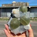 Rare Botryoidal Green Fluorite on Crystal Matrix – Natural Indian Mineral Specimen | Collector Grade | - image 6
