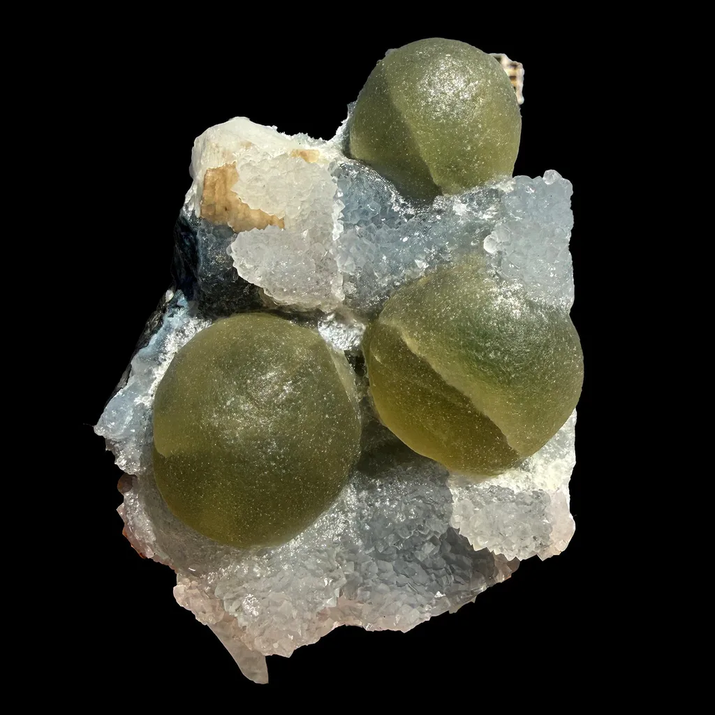 Rare Botryoidal Green Fluorite on Crystal Matrix – Natural Indian Mineral Specimen | Collector Grade | image