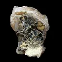 Rare Botryoidal Yellow Fluorite Ball on Amethyst Quartz Cluster – Natural Mineral Specimen from Madhya Pradesh - image 5
