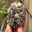 Rare Brown Childrenite Crystals Cluster on Quartz Specimen from Pakistan - image 3