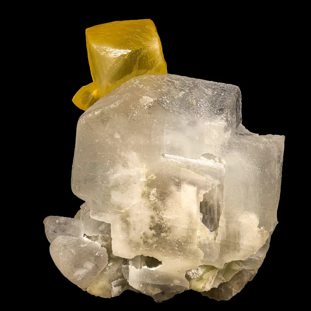Rare Calcite on Barite Natural Mineral Specimen image