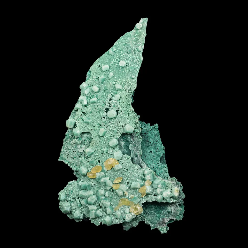 Rare Calcite on Green Chalcedony plate from India—premium Zeolite for collectors - image 5