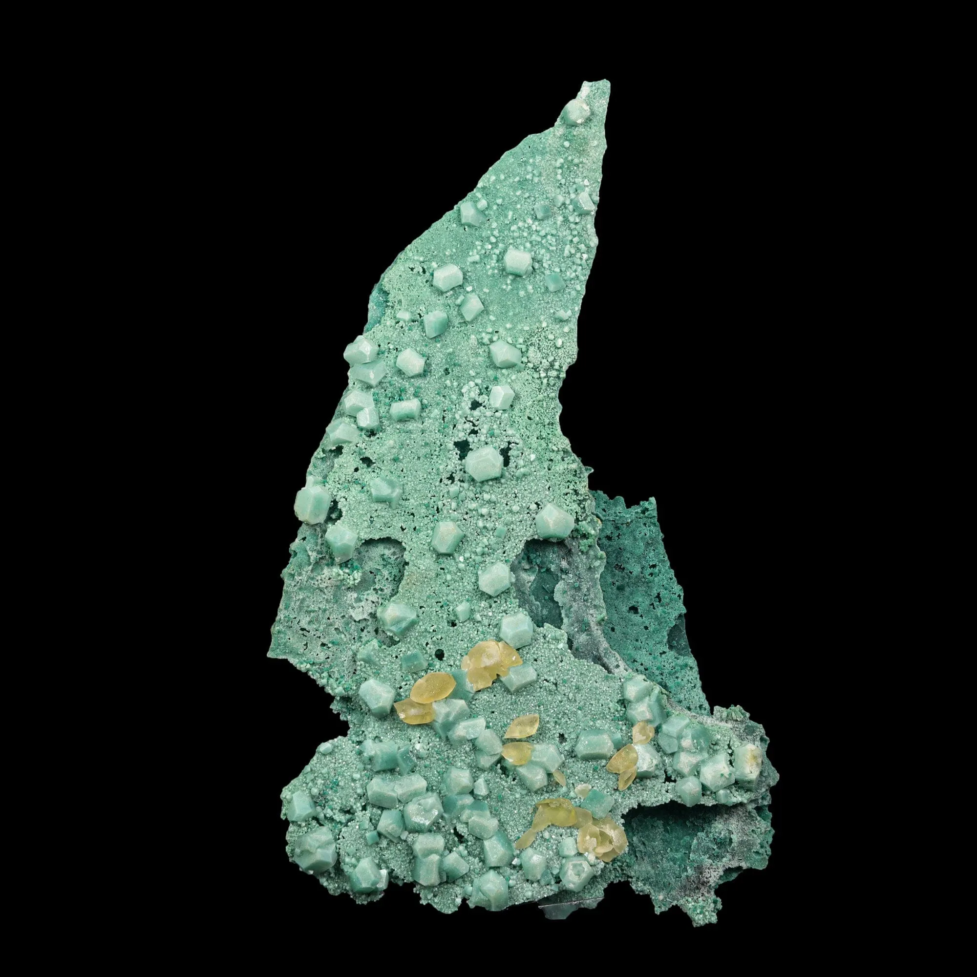Rare Calcite on Green Chalcedony plate from India—premium zeolite for collectors - image 3