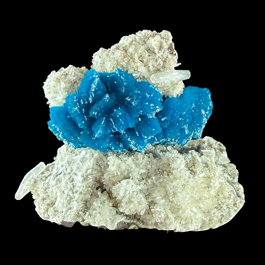 Rare Cavansite Self Standing Specimen from Wagholi Pune India image