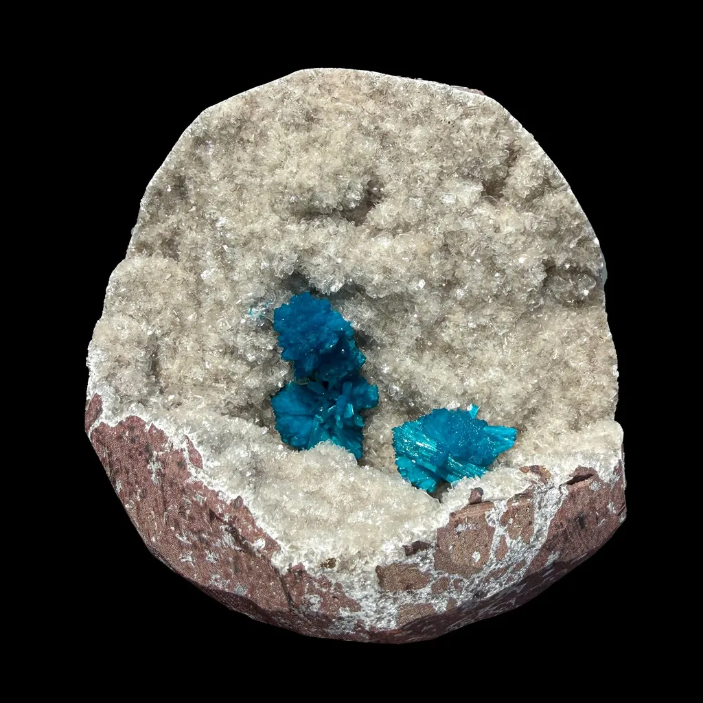 Rare Cavansite Shimmering Heulandite – Self Standing Lustrous Crystal Mineral Specimen from India | Collector Display Piece image