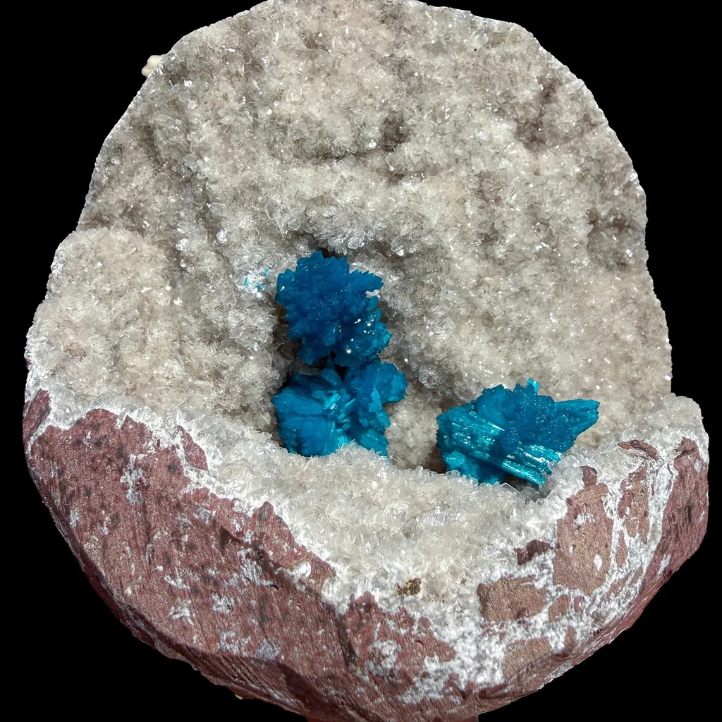 Rare Cavansite Shimmering Heulandite – Self Standing Lustrous Crystal Mineral Specimen from India | Collector Display Piece - image 3