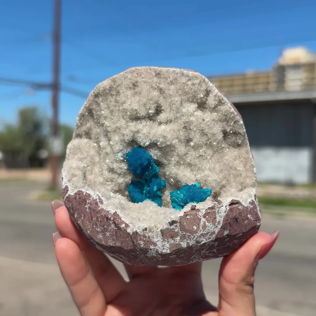 Rare Cavansite Shimmering Heulandite – Self Standing Lustrous Crystal Mineral Specimen from India | Collector Display Piece - image 7