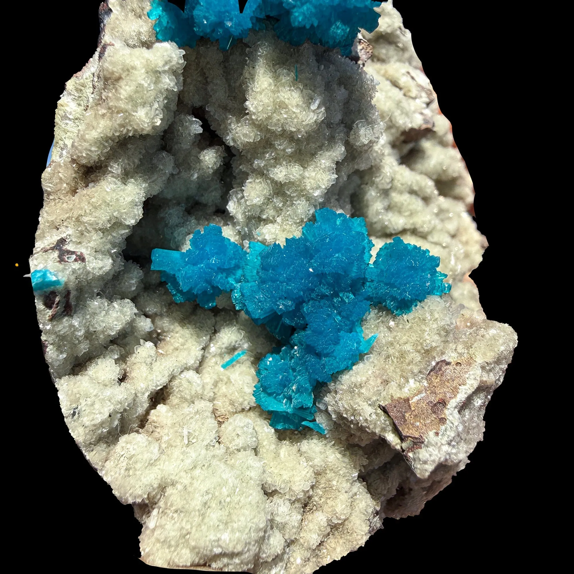 Rare Cavansite with Stilbite on Shimmering Heulandite – Self Standing Lustrous Terminated Crystal Mineral Specimen from India | Collector Display Piece - image 4