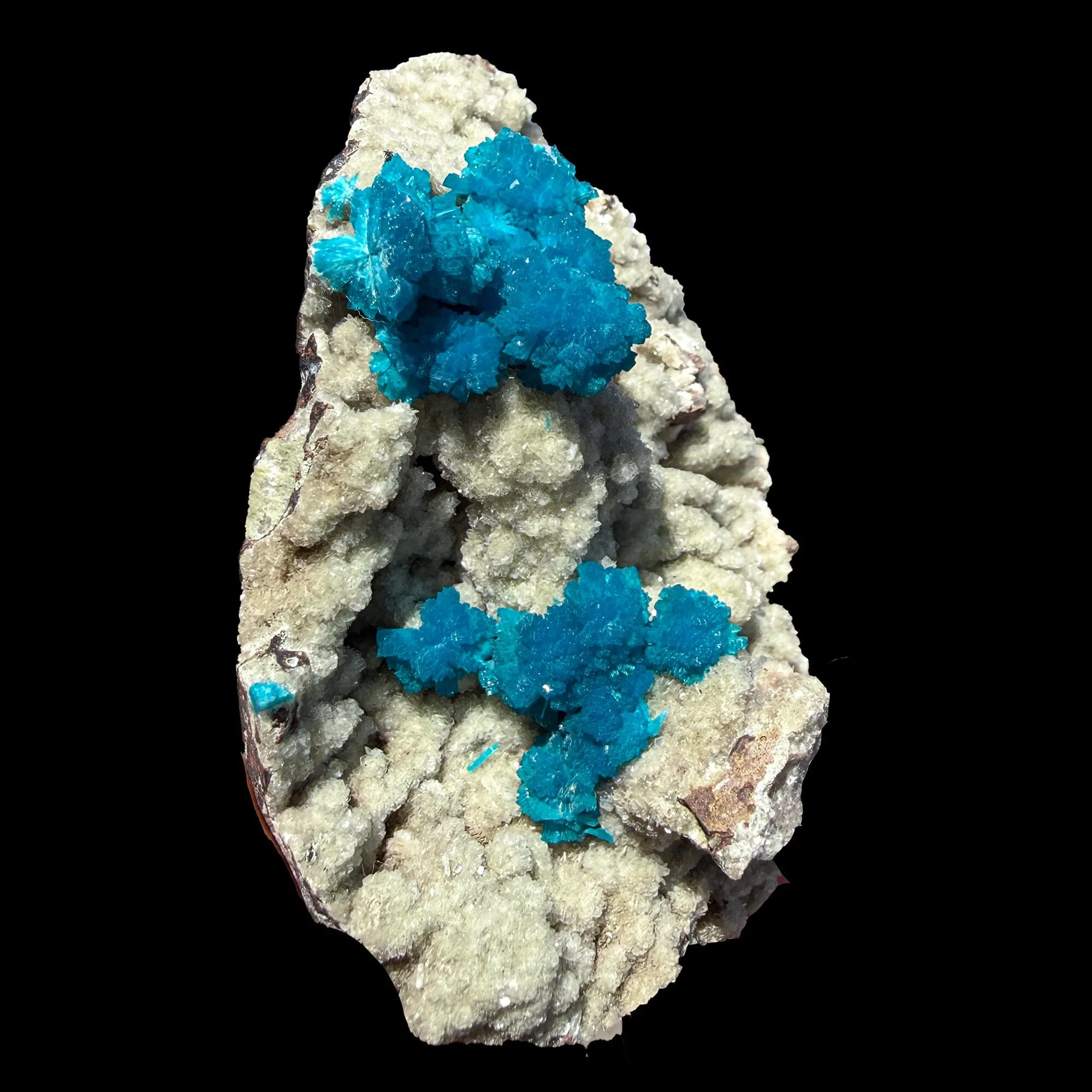 Rare Cavansite with Stilbite on Shimmering Heulandite – Self Standing Lustrous Terminated Crystal Mineral Specimen from India | Collector Display Piece - image 1