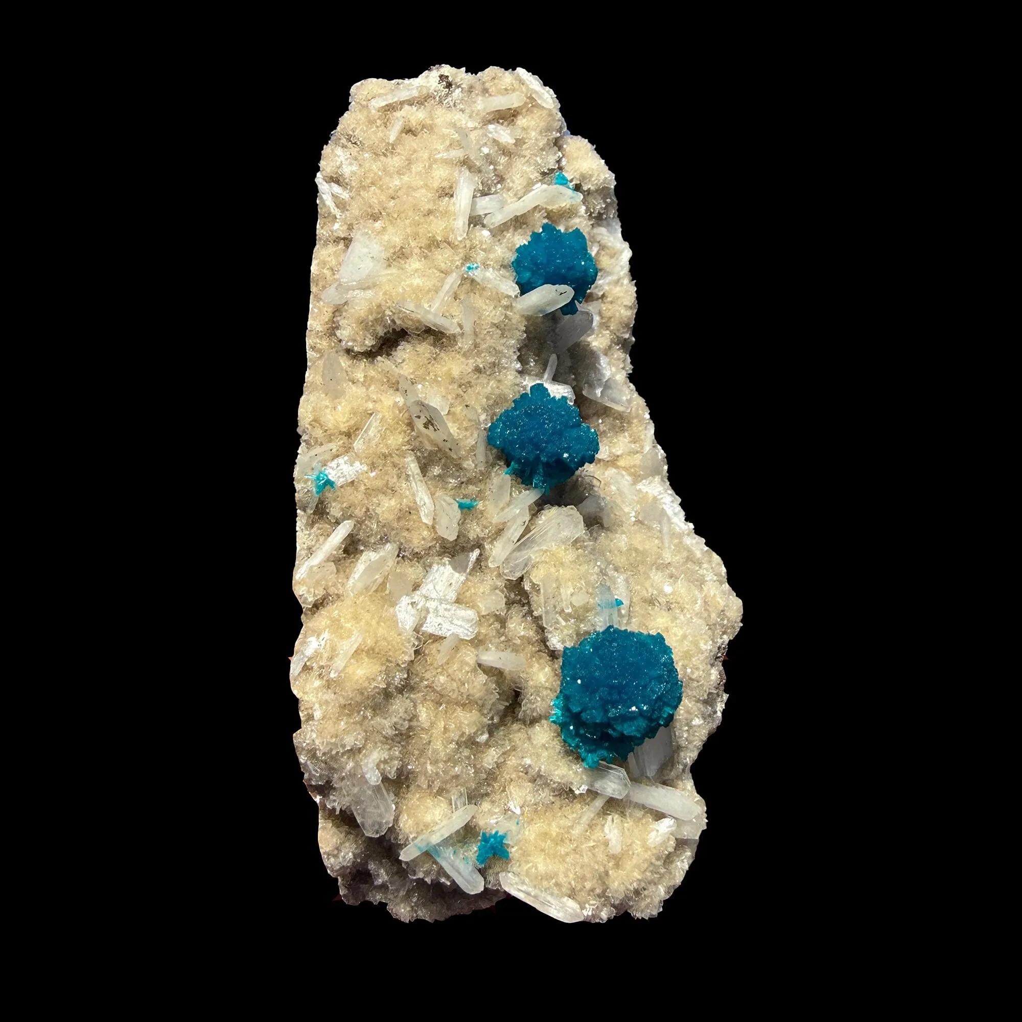 Rare Cavansite with Stilbite on Shimmering Heulandite – Self Standing Lustrous Terminated Crystal Mineral Specimen from India | Collector Display Piece - image 3