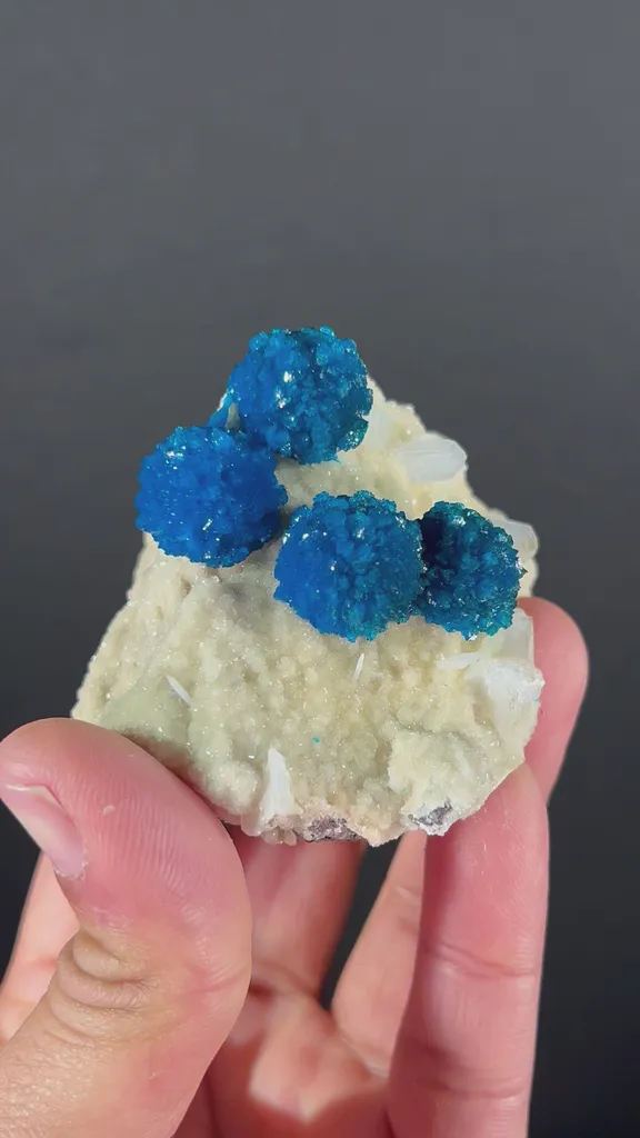Rare Cavansite with Stilbite on Shimmering Heulandite – Self Standing Lustrous Terminated Crystal Mineral Specimen from India | Collector Display Piece - image 7