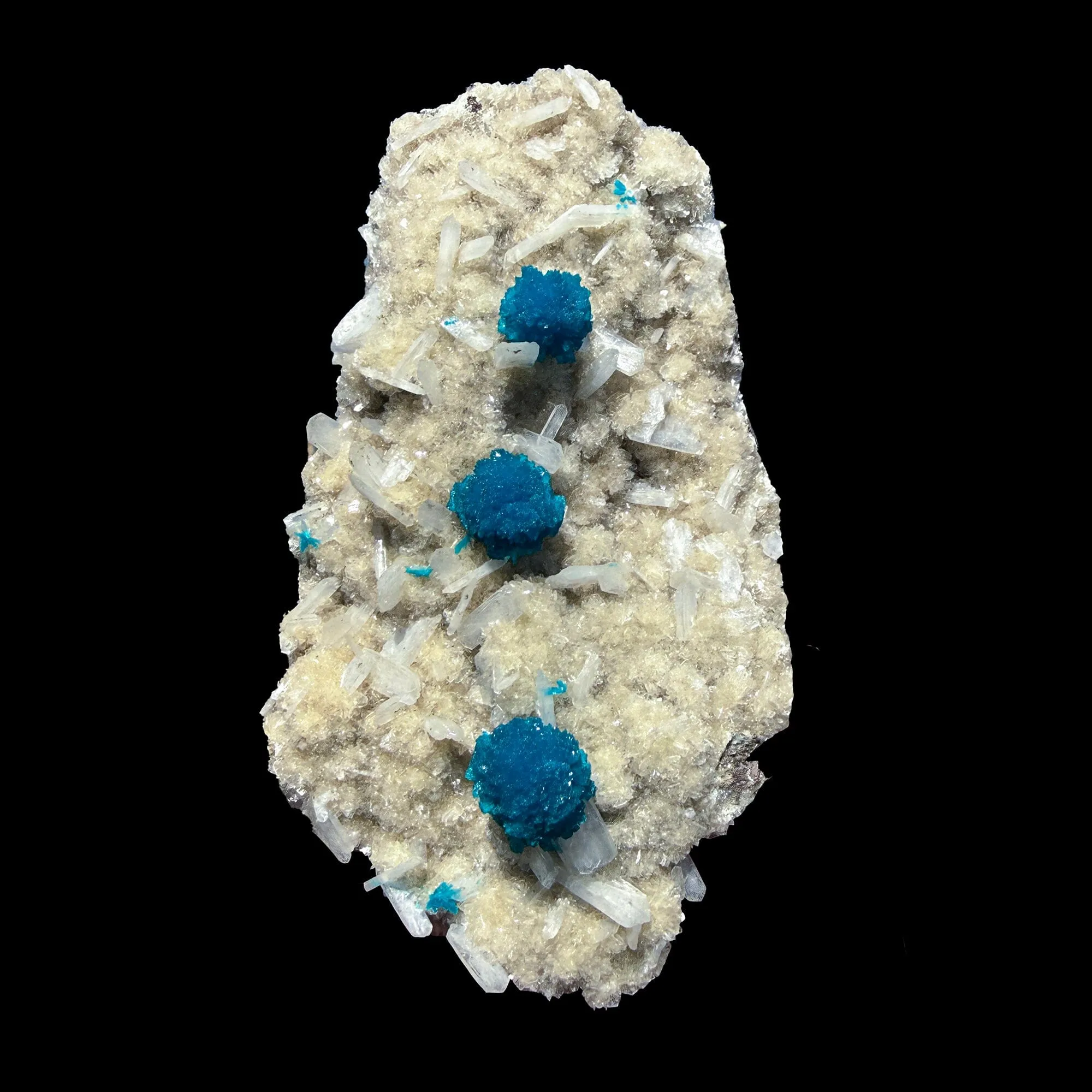 Rare Cavansite with Stilbite on Shimmering Heulandite – Self Standing Lustrous Terminated Crystal Mineral Specimen from India | Collector Display Piece - image 2