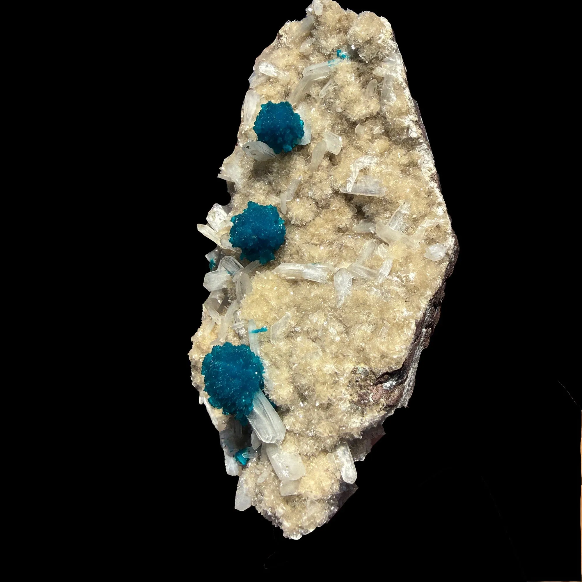 Rare Cavansite with Stilbite on Shimmering Heulandite – Self Standing Lustrous Terminated Crystal Mineral Specimen from India | Collector Display Piece - image 8