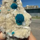 Rare Cavansite with Stilbite on Shimmering Heulandite – Self Standing Lustrous Terminated Crystal Mineral Specimen from India | Collector Display Piece - image 5