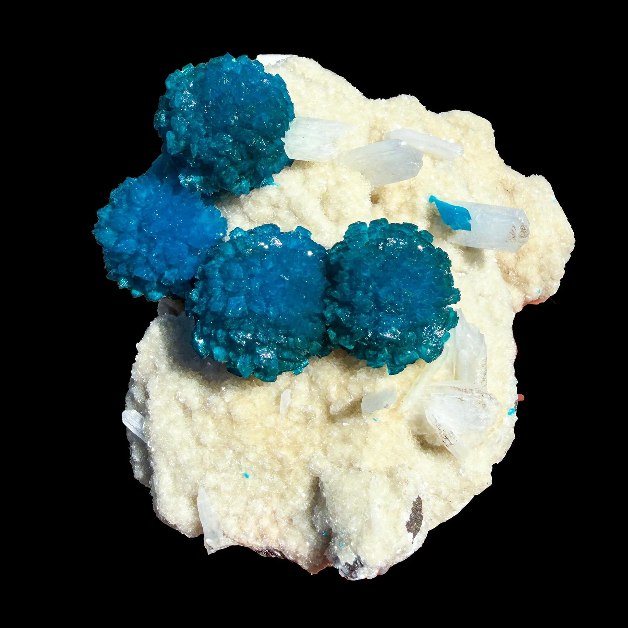 Rare Cavansite with Stilbite on Shimmering Heulandite – Self Standing Lustrous Terminated Crystal Mineral Specimen from India | Collector Display Piece - image 2