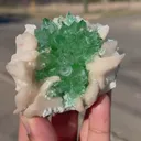 Rare Dark Green Apophyllite Flower Formation Crystal Specimen from Savda Quarry, Jalgaon, India – Sharp Terminated Collector Mineral | Global Premium Display Piece| Collector Display Piece - image 7