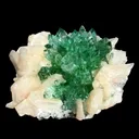Rare Dark Green Apophyllite Flower Formation Crystal Specimen from Savda Quarry, Jalgaon, India – Sharp Terminated Collector Mineral | Global Premium Display Piece| Collector Display Piece - image 1