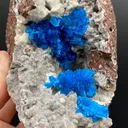 Rare Deep Blue Cavansite in Geode on Heulandite Matrix | Pune, India Collector Mineral Specimen - image 2