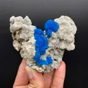 Rare Deep Blue Cavansite on Heulandite Matrix – Premium Indian Zeolite Collector Specimen from Pune - image 1