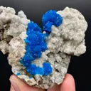 Rare Deep Blue Cavansite on Heulandite Matrix – Premium Indian Zeolite Collector Specimen from Pune - image 4