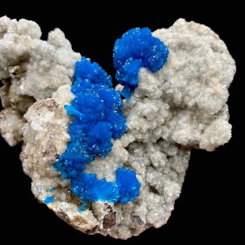 Rare Deep Blue Cavansite on Heulandite Matrix – Premium Indian Zeolite Collector Specimen from Pune - image 4