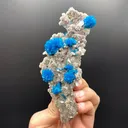 Rare Deep Blue Cavansite on Heulandite Matrix – Vertical Natural Mineral Specimen from India (5.5”) DK90 - image 3