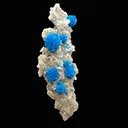 Rare Deep Blue Cavansite on Heulandite Matrix – Vertical Natural Mineral Specimen from India (5.5”) DK90 - image 2