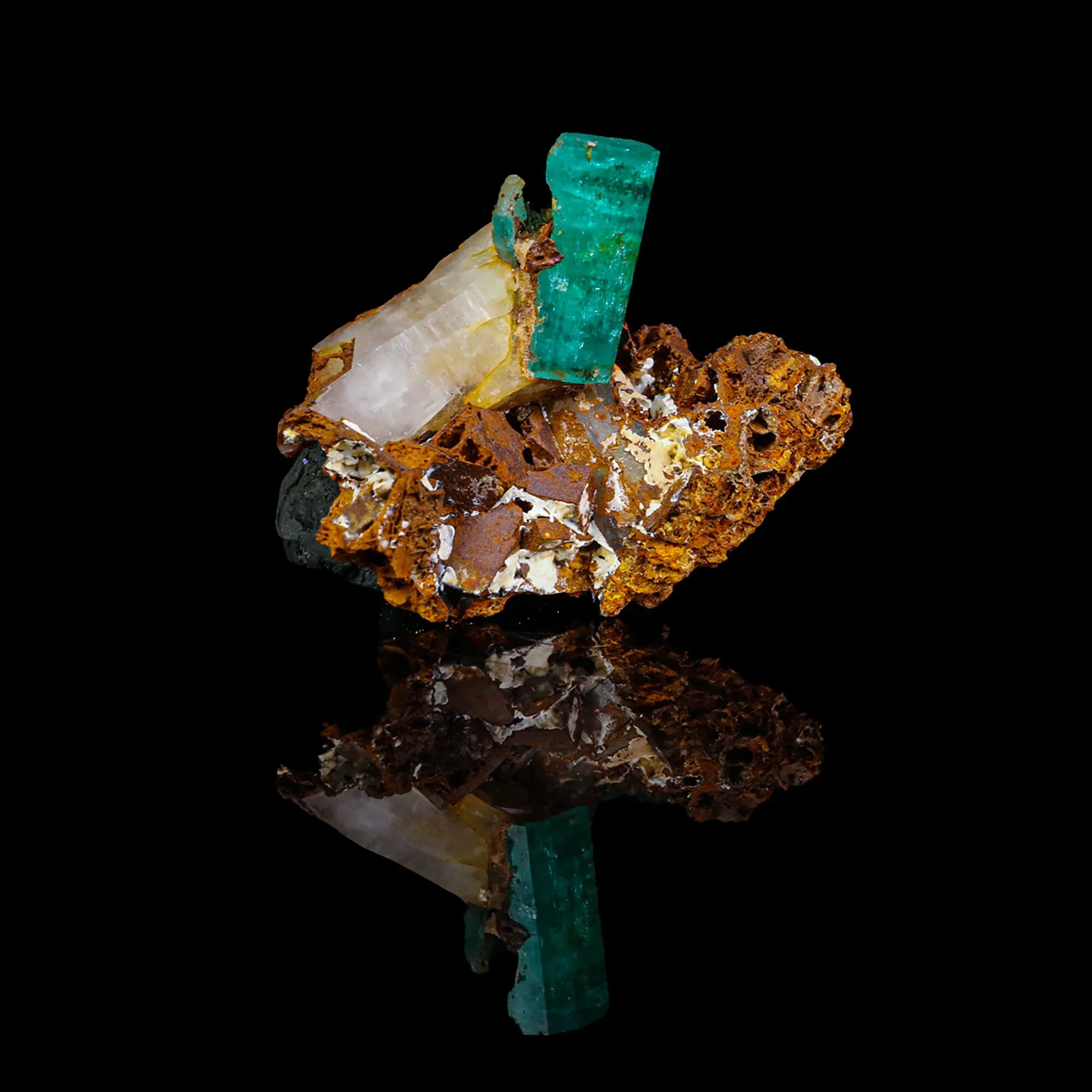 Rare Deep green Emeralds Natural Mineral Specimen Museum - image 3