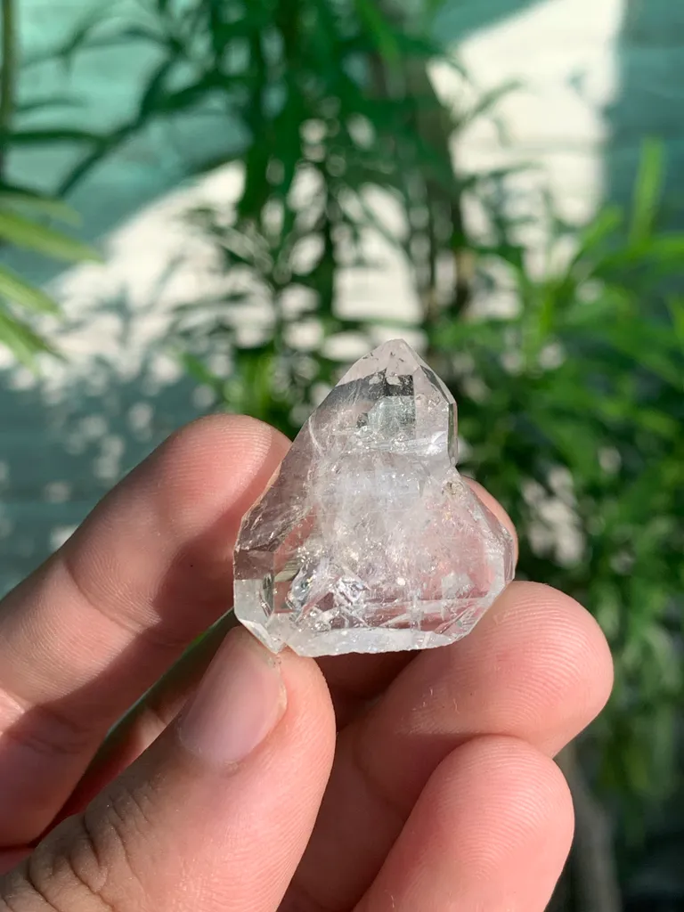 Rare Diamond Quartz Triangle Shape Crystal from Pakistan image