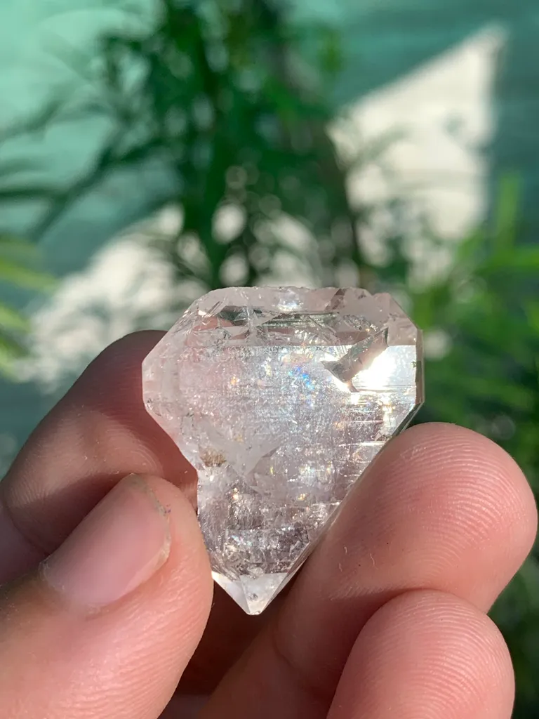 Rare Diamond Quartz Triangle Shape Crystal from Pakistan - image 4