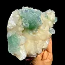 Rare Disco Ball Green Apophyllite with Stilbite Natural Mineral Specimen from Ahmednagar, Maharashtra, India DKT75 - image 4