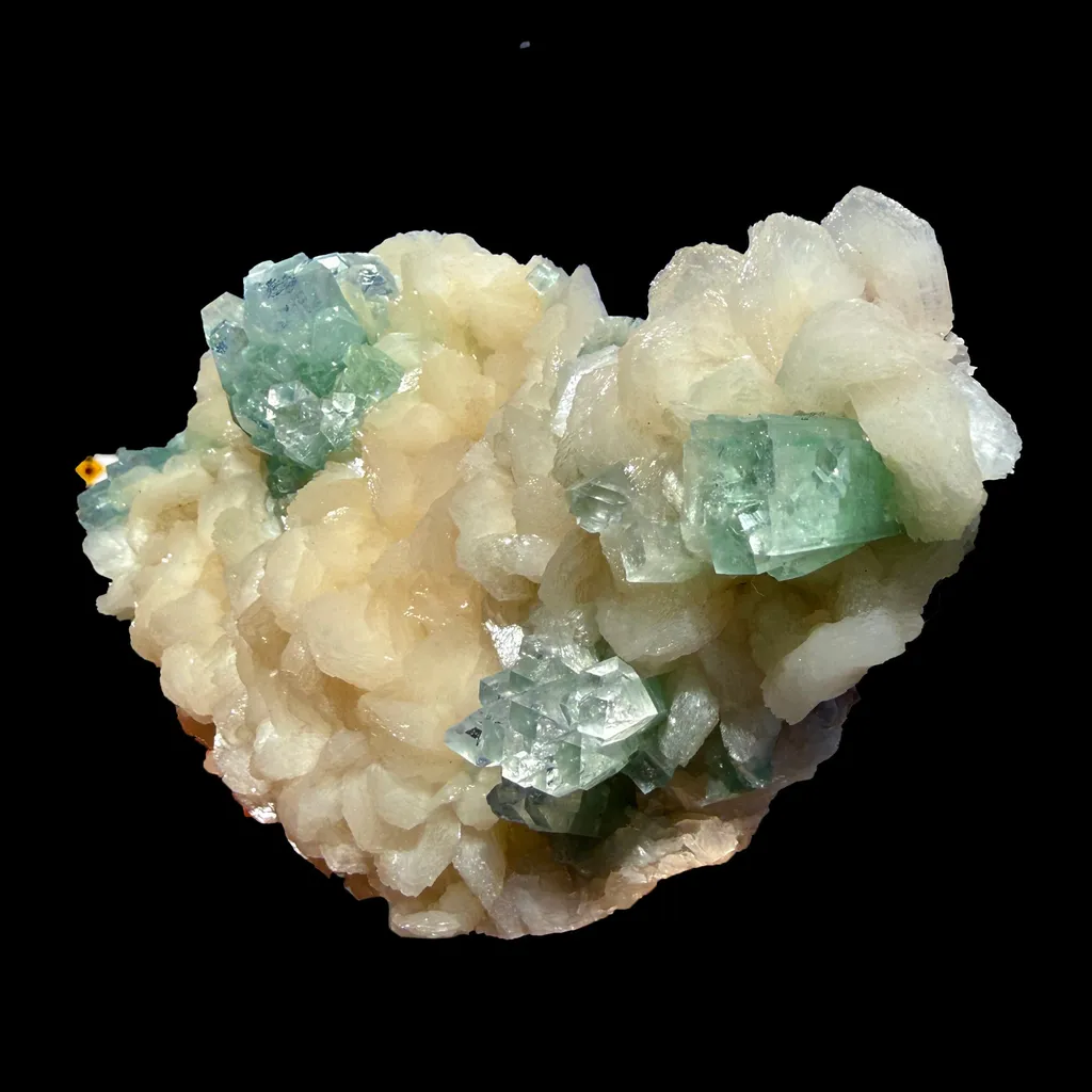 Rare Disco Ball Green Apophyllite with Stilbite Natural Mineral Specimen from Ahmednagar, Maharashtra, India DKT75 - image 3