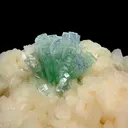 Rare Disco Ball Green Apophyllite with Stilbite Natural Mineral Specimen from Ahmednagar, Maharashtra, India DKT75 - image 5