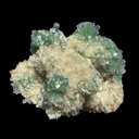 Rare Disco Ball Green Apophyllite with Stilbite – Zeolite Crystal Cluster | Ahmednagar, India - image 1