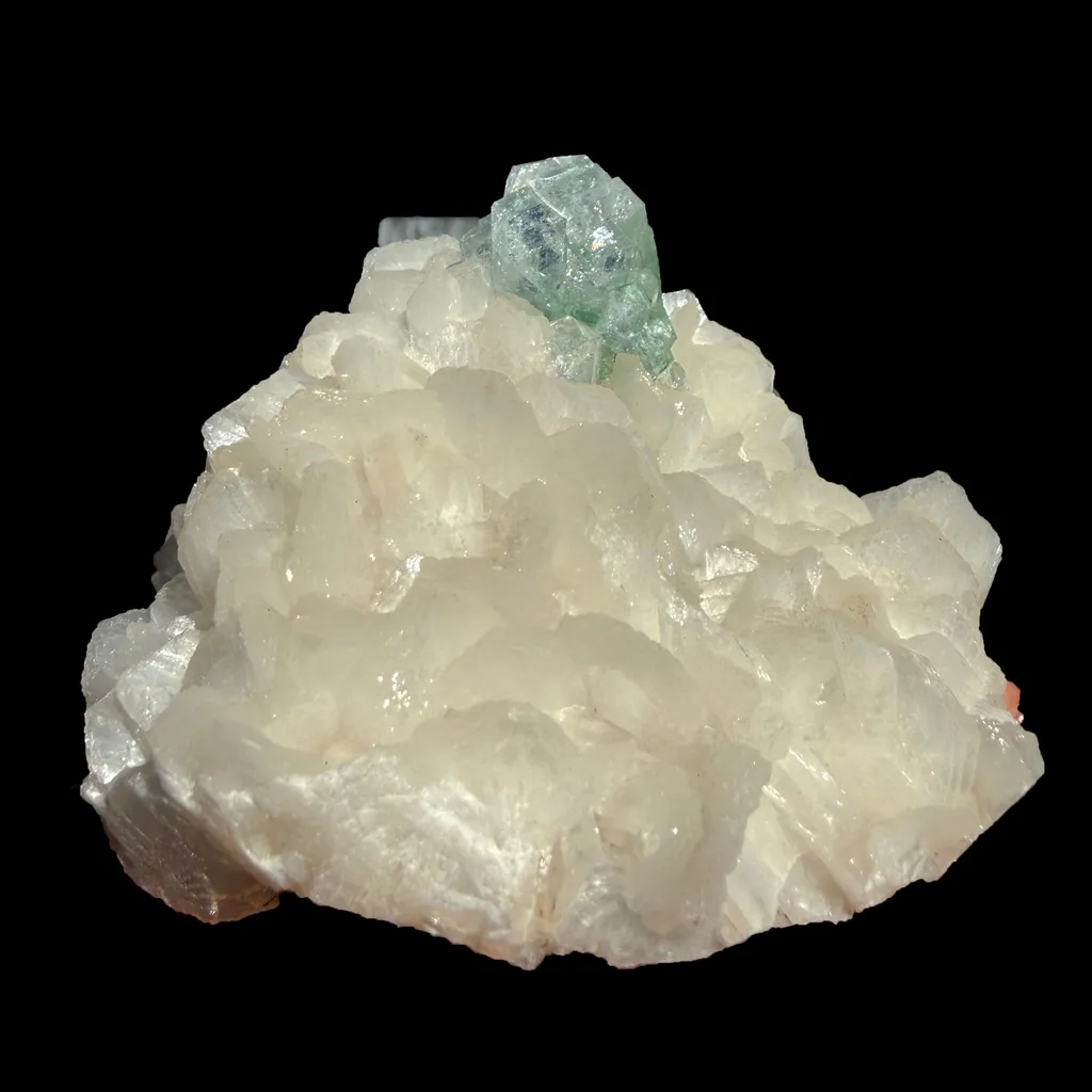 Rare Disco Ball Green Apophyllite with Stilbite – Zeolite Crystal Cluster | Ahmednagar, India - image 5