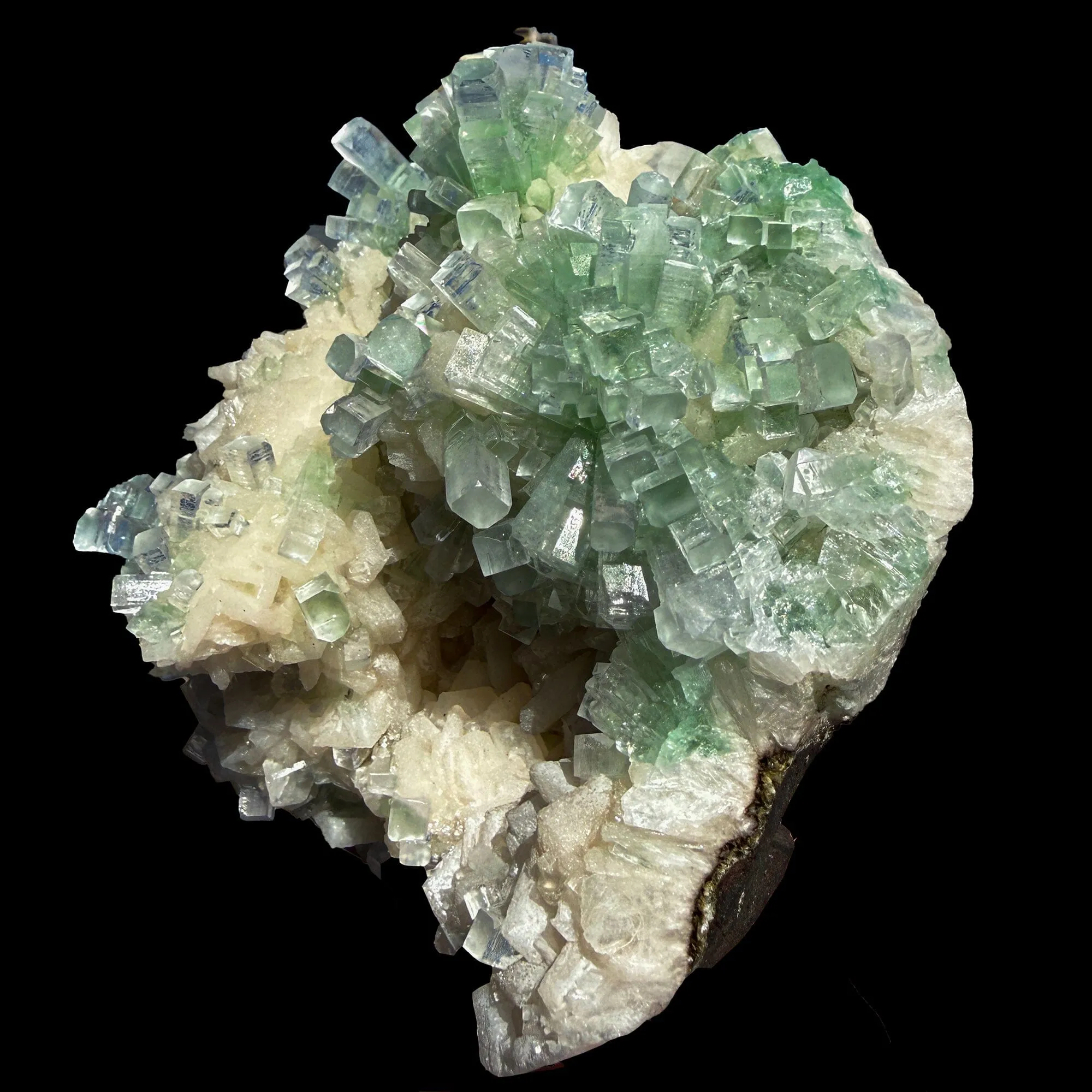 Rare Disco Ball Green Apophyllite with Stilbite – Zeolite Crystal Cluster | Ahmednagar, India - image 5
