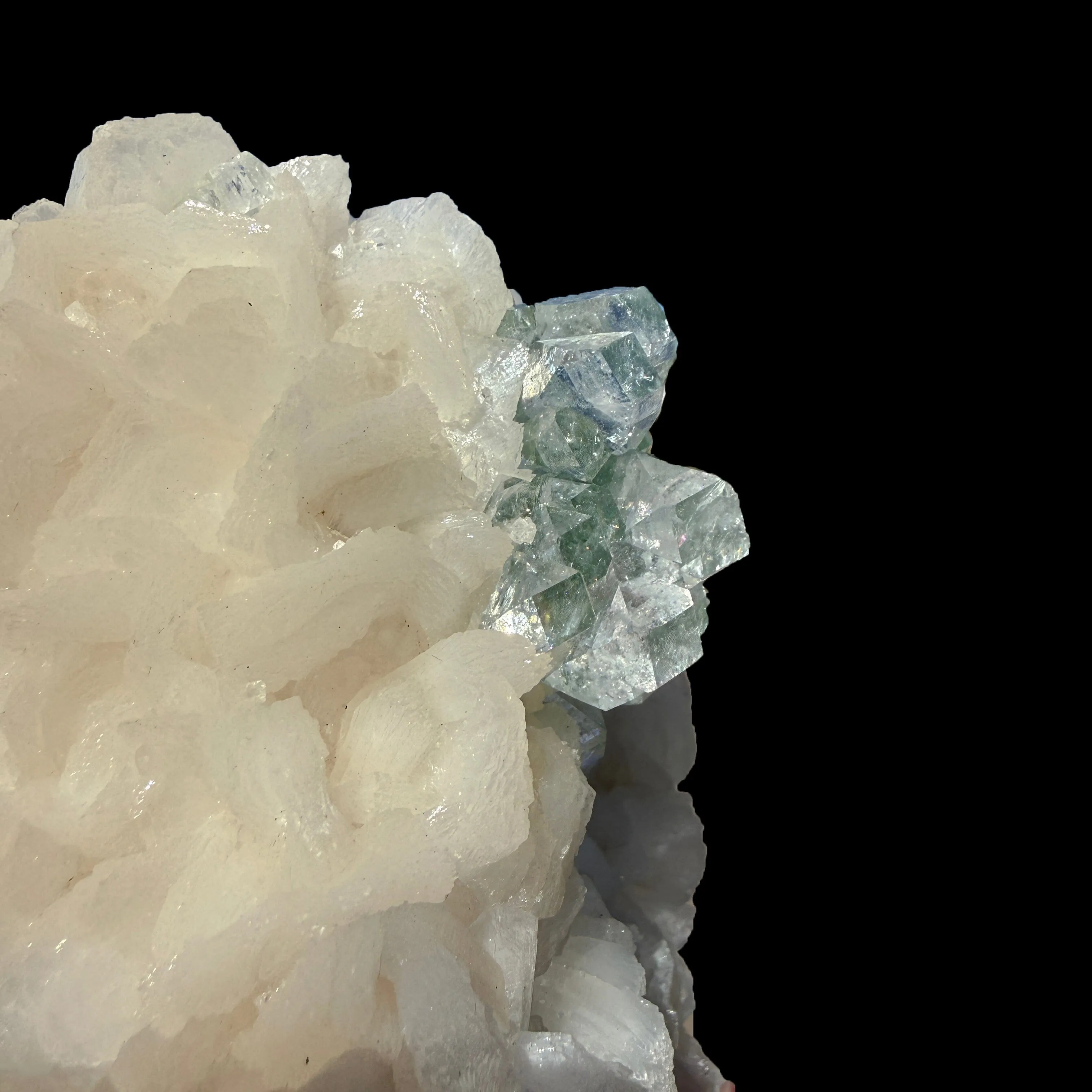 Rare Disco Ball Green Apophyllite with Stilbite – Zeolite Crystal Cluster | Ahmednagar, India - image 7