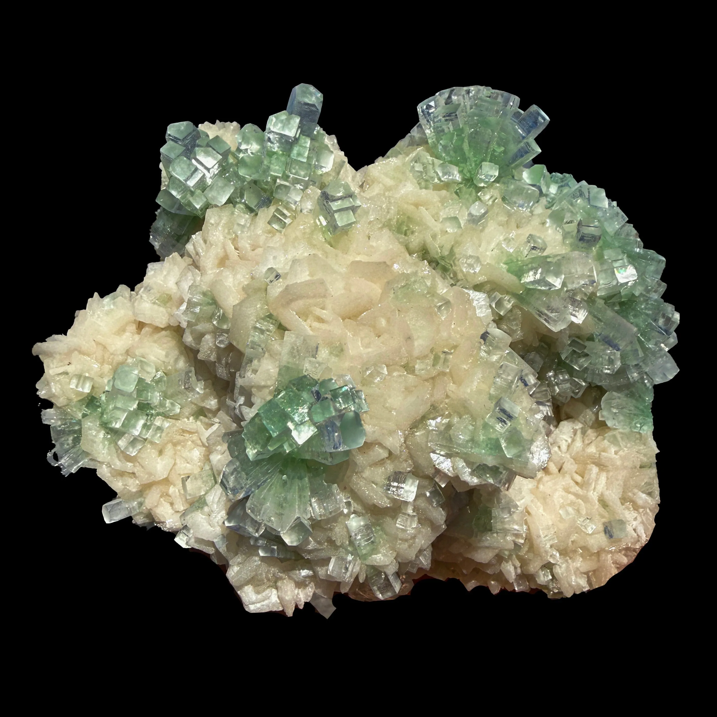 Rare Disco Ball Green Apophyllite with Stilbite – Zeolite Crystal Cluster | Ahmednagar, India - image 2