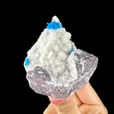Rare Electric Blue Pentagonite Flowers on Heulandite Matrix - Natural Collector’s Specimen from Pune - image 5