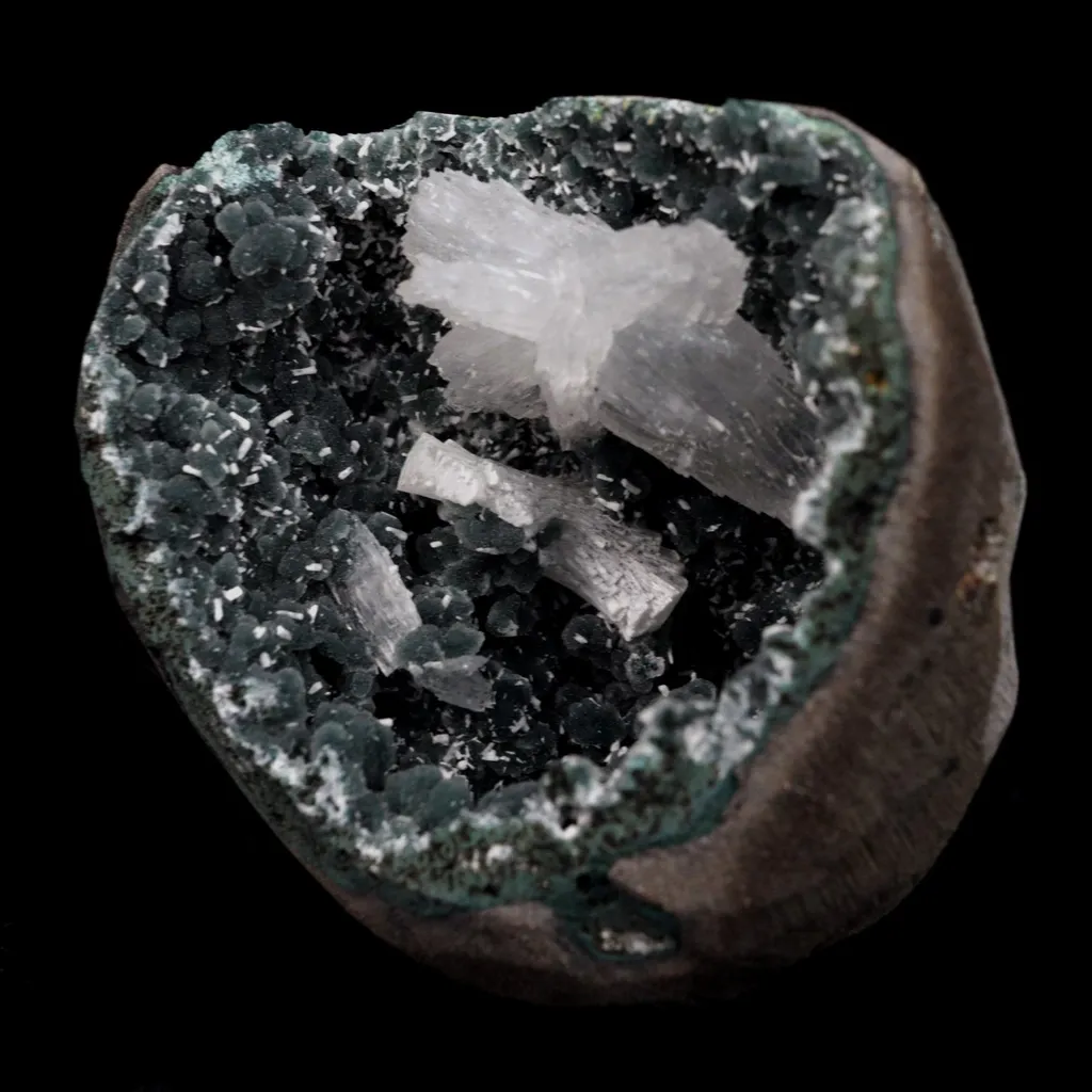 Rare Find Epi-Stilbite Inside Black Chalcedony Natural Mineral Specimen - image 3