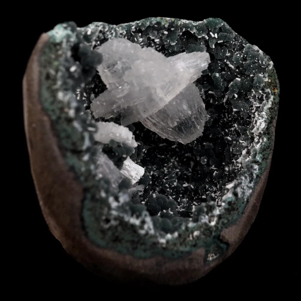 Rare Find Epi-Stilbite Inside Black Chalcedony Natural Mineral Specimen - image 2