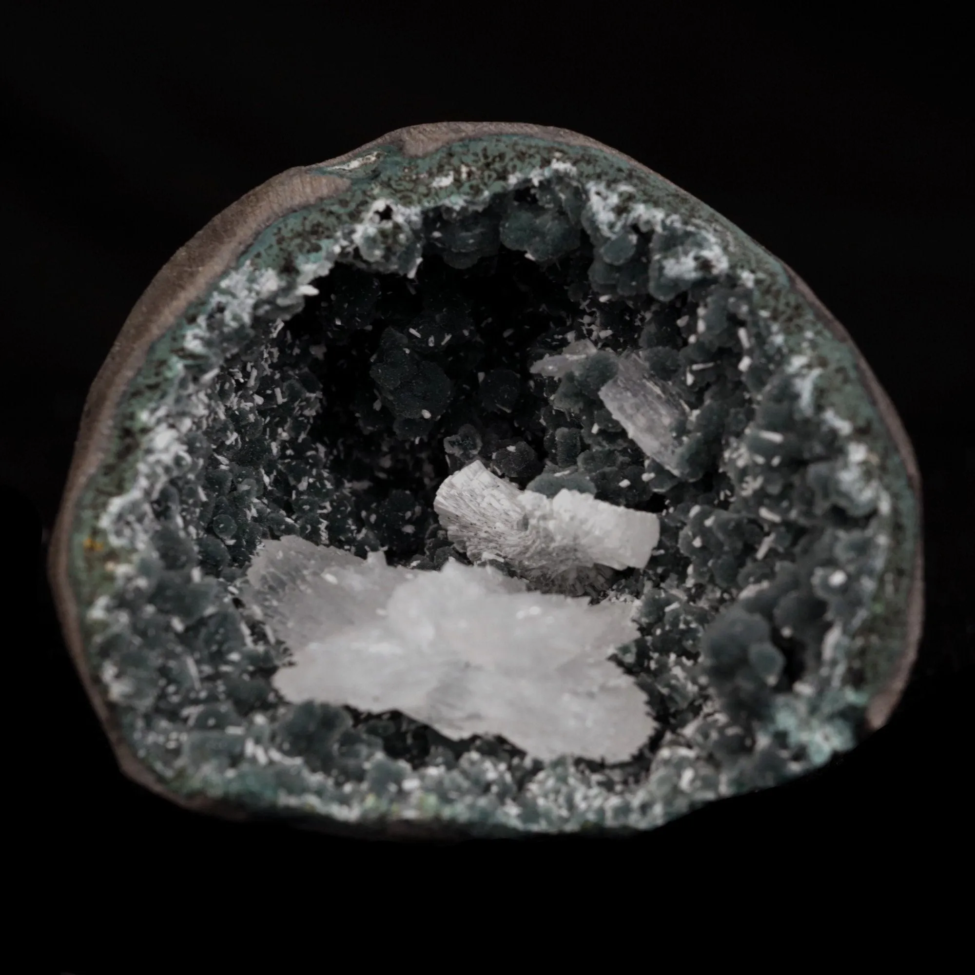 Rare Find Epi-Stilbite Inside Black Chalcedony Natural Mineral Specimen - image 1
